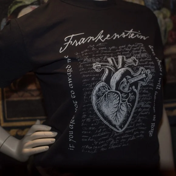 Frankenstein movie T-shirt Gothic Graphic Tee Comfort Colors - Picture 2 of 3